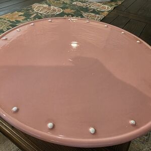 Pink Ceramic Serving Platter